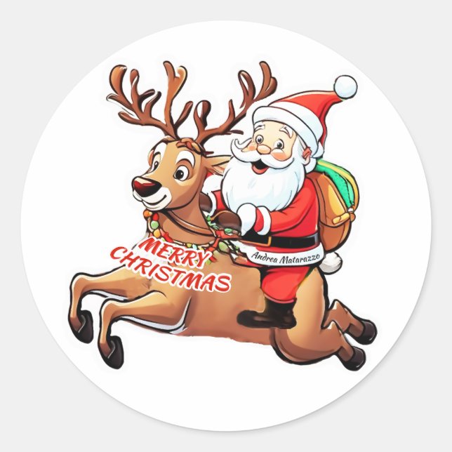 Adesivo Papai Noel Felry Natal (Frente)