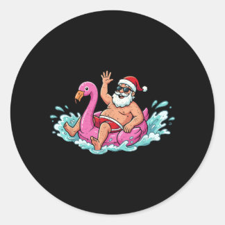Adesivo Papai Noel Flamingo Boia Verão Verão Natal Homens