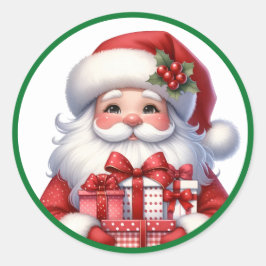 Adesivo Papai Noel Fofo Natal Com Presentes