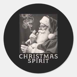 Adesivo Papai Noel Fumante Vintage Natal Engraçado Srit C