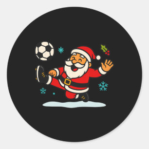 Adesivo Papai Noel Futebol Esportes Jogando Natal Neve X