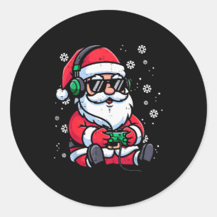Adesivo Papai Noel Gamer Natal Divertido Vídeo Jogos Homen