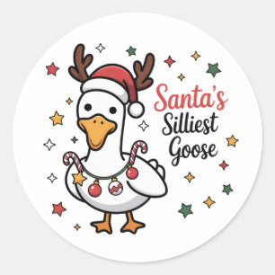 Adesivo Papai Noel Ganso Bobo Natal Pato Engraçado Fofo