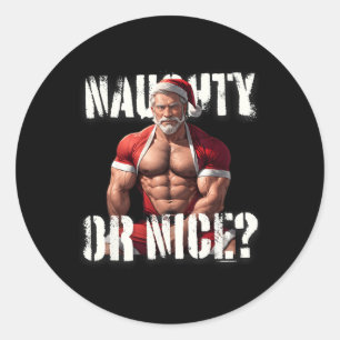 Adesivo Papai Noel Gay musculoso de Natal Urso Legal Orgul