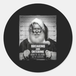 Adesivo Papai Noel Invadindo Entrando Mugshot Natal Divert