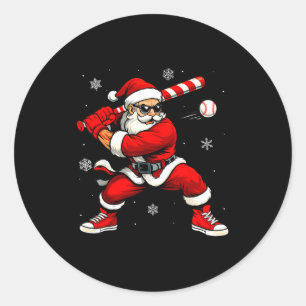 Adesivo Papai Noel Jogando Beisebol Natal Divertido Beiseb