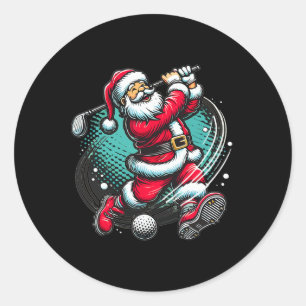 Adesivo Papai Noel Jogando Golfe Natal Xmas