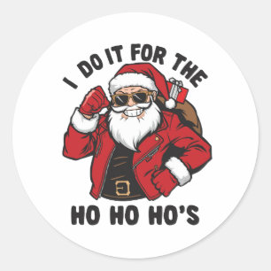 Adesivo Papai Noel Legal Eu Faço Por Causa dos Ho Ho Hos 