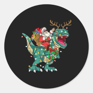 Adesivo Papai Noel Montando Dinossauro T Rex Veado Meninos