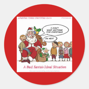 Adesivo Papai Noel Muito Mau Situação Ideal Engraçado
