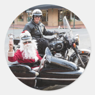 Adesivo Papai Noel na moto