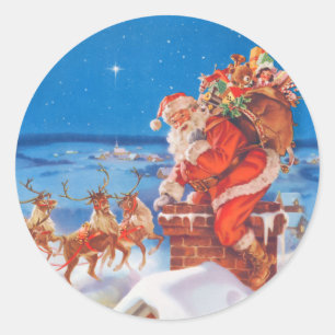 Adesivo Papai Noel na noite antes do Natal