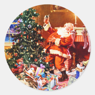 Adesivo Papai Noel na noite antes do Natal