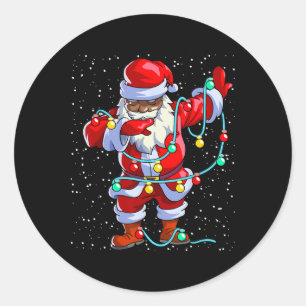 Adesivo Papai Noel Natal Negro Afro Americano Americano