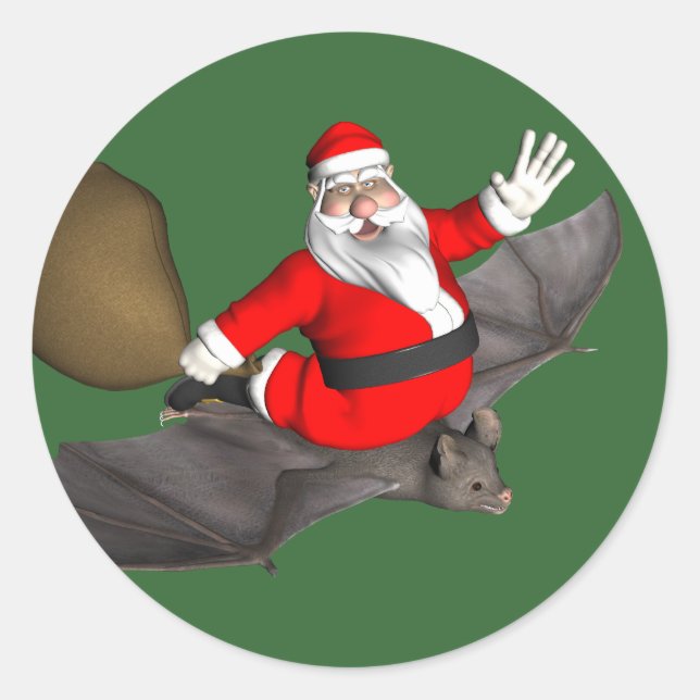 Adesivo Papai Noel no Morcego Voador (Frente)