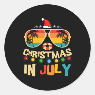 Adesivo Papai Noel Óculos de Sol Praia Natal Em Julho Home