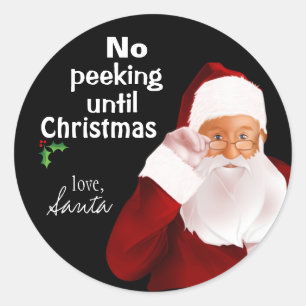 Adesivo Papai noel Oficial "No Peeking"