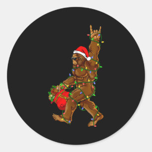 Adesivo Papai Noel Pé Grande Luzes de Natal Sasquatch Dive