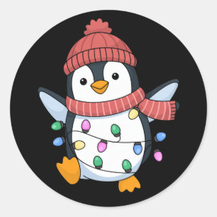 Adesivo Papai Noel Pinguim Luzes Natal Pinguins Xmas