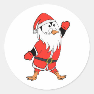 Adesivo Papai Noel Pinguim Pronta para o Natal