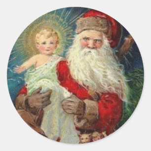 Adesivo Papai Noel que guardara o bebê Jesus