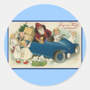 Adesivo Papai noel que monta em um carro - Joyeaux Noel