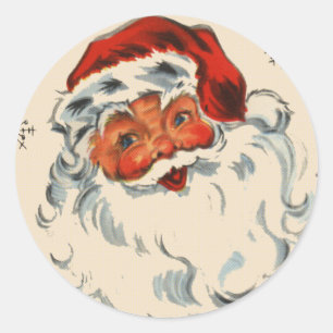 Adesivo Papai noel retro com estrelas