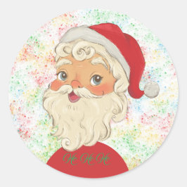 Adesivo Papai Noel Simples Fofo Vintage