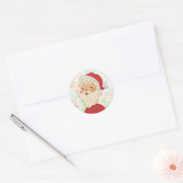Adesivo Papai Noel Simples Fofo Vintage
