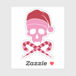 Adesivo Papai Noel Skull Personalizável