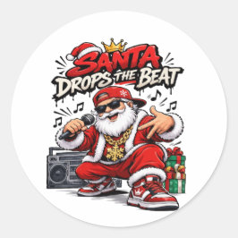Adesivo Papai Noel Solta O Ritmo Christmas Hip Hop