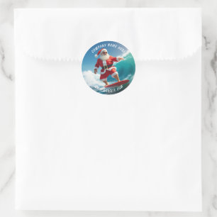 Adesivo Papai Noel Surfando o Natal em Julho Clássico
