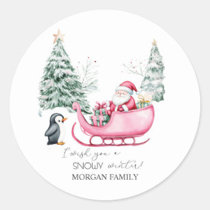 Adesivo Papai Noel,Trenó,Pinguim,Floresta