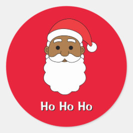 Adesivo Papai Noel Vermelho Ho Ho Ho Família Afro-American