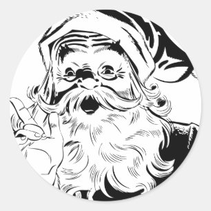 Adesivo Papai Noel Vintage