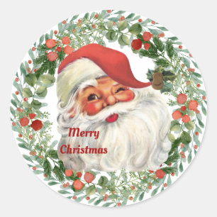 Adesivo Papai Noel vintage feliz natal