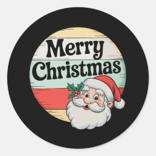Adesivo Papai Noel Vintage Feliz Natal Antigo Xmas Tradici
