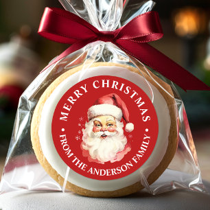 Adesivo Papai Noel Vintage Retro Vermelho Feliz Natal