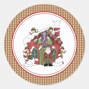 Adesivo Papai noel Workshop Envelopes de Natal Stickers
