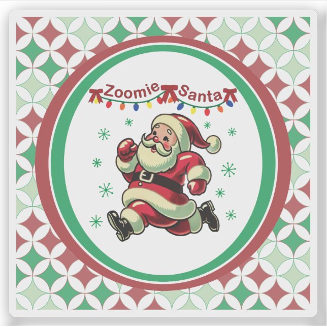 Adesivo Papai Noel Zoomie Natal (Frente)