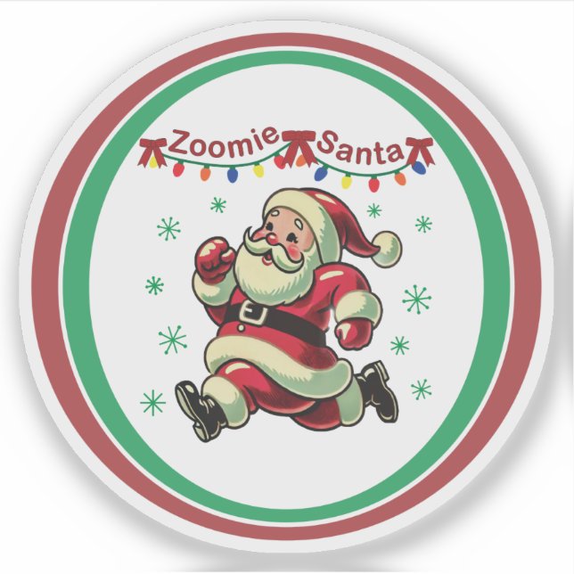 Adesivo Papai Noel Zoomie Natal (Frente)