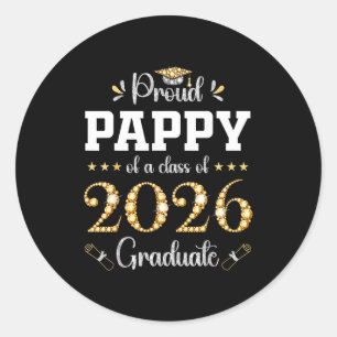 Adesivo Papai orgulhoso de uma turma de graduado em 2026 f