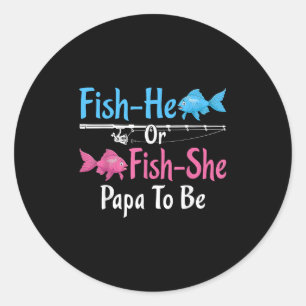 Adesivo Papai Peixe-macho ou Peixe-fêmea Para Ser Revelaçã
