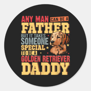Adesivo Papai Retriever Golden Especial Vintage Dia dos Pa