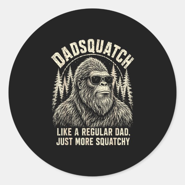 Adesivo Papai Sasquatch bigode como um pai regular mais (Frente)