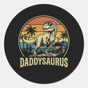 Adesivo Papai Trex Dinossauro Daddysaurus Retro Dia dos Pa