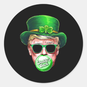 Adesivo Papai Trump Dia de São Patrício Shamrock Sortudo I
