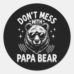 Adesivo Papai Urso Engraçado Não Brinque Com o Papai Urso 