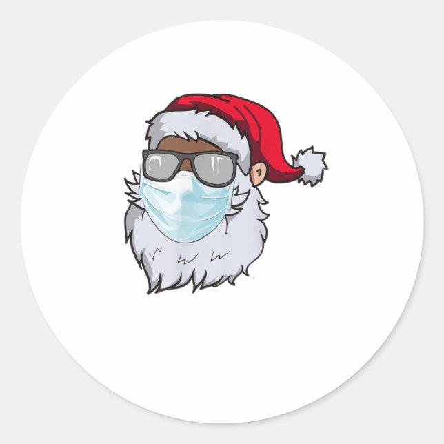 Adesivo papais noeis 2020 com máscara preta (Frente)