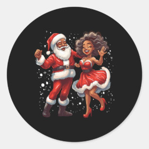 Adesivo Papais noeis africanos do Natal americano Sra. Cla